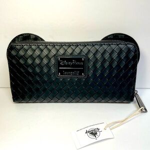 Loungefly Disney Parks Mickey Mouse Woven Wallet with 3D Ears NWT